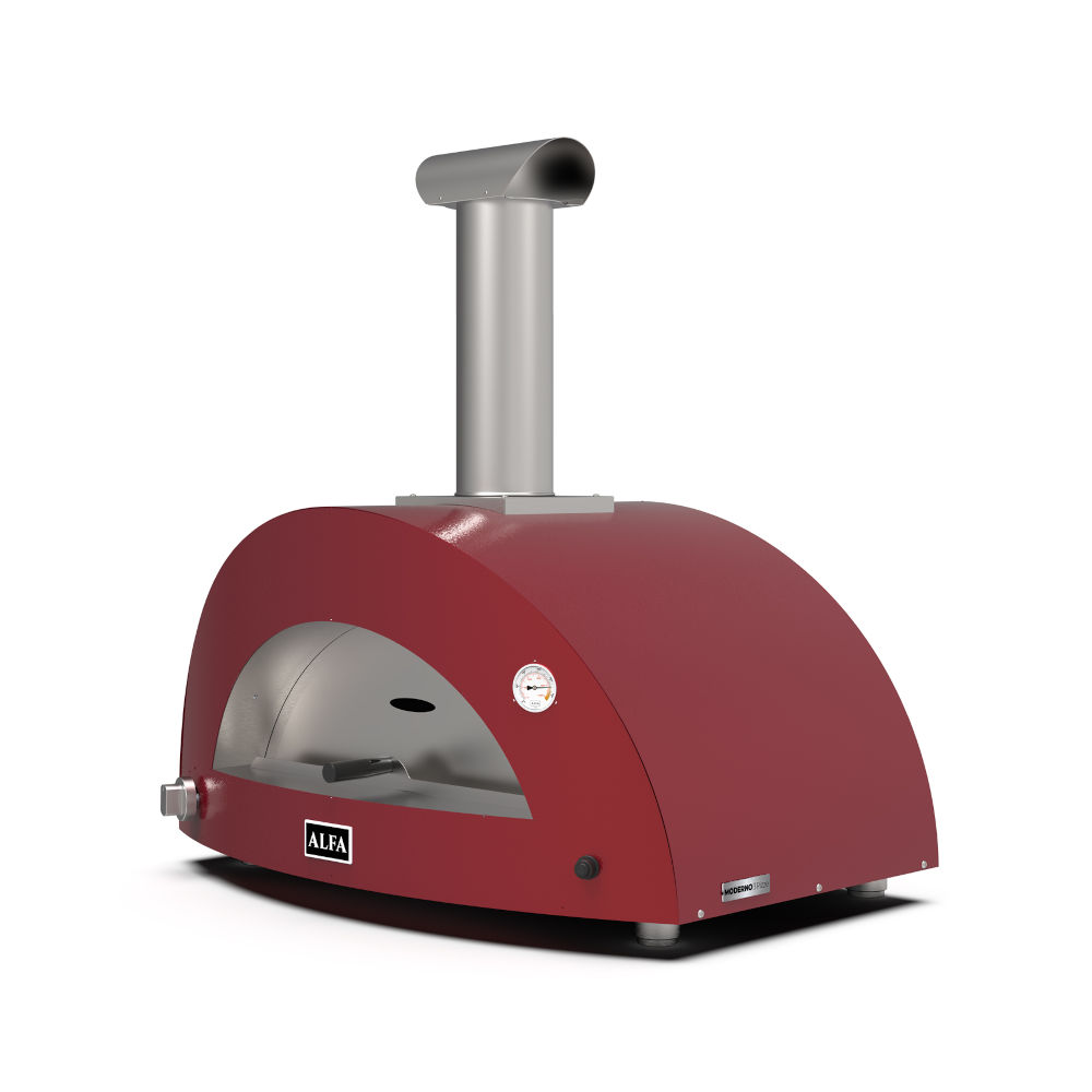 Moderno-3-Pizze_anteriore-dx.865.jpg Forno da esterno ibrido legna / gas MODERNO 3 PIZZE - Alfa Forni - immagine 1