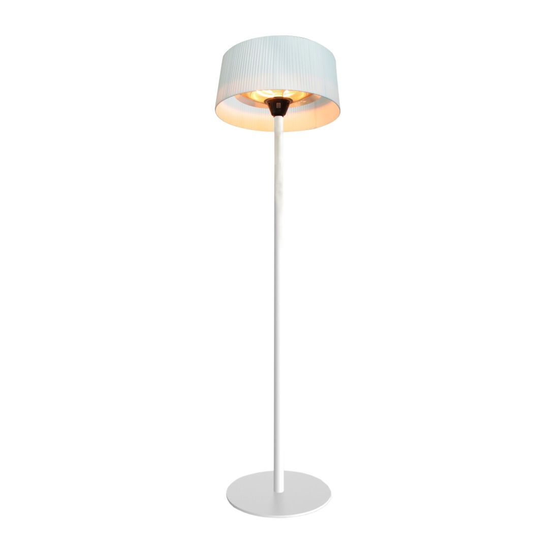 biancoriscaldatorestufalampadapiantanadaterrainfrarossisunredartixfornaridesign.jpg SUNRED ARTIX 2100 W STANDING - Piantana riscaldatore ad infrarossi 74 x 74 x H 224 cm. Bianco - immagine 1
