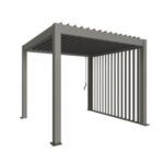 9003414922174 9003414922440 Pergola 3x3 quarzgrau Lamellenseitenwand Rendering Zubehor 900x900