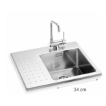 Lavello da incasso per cucine da esterno Planet B.IN-LAV-5956