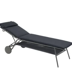 2 lettino prendisole imbottito lafuma miami gris dark grey tube titane lfm5174 8902 1