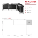 Elemento di giunzione angolare KIT CORNER per moduli Planet UNIT