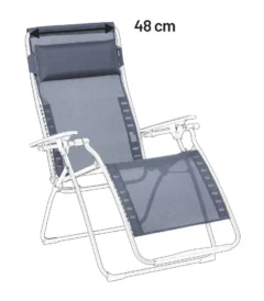 kit de rechange fauteuil relax 48cm garniture futura clip bleu ocean ii tube titane lfm2676 9870 6