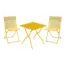ensemble 1 table carree 2 chaises pliantes ultra compactes bundle balcony ii jaune bdl0034 9987 1
